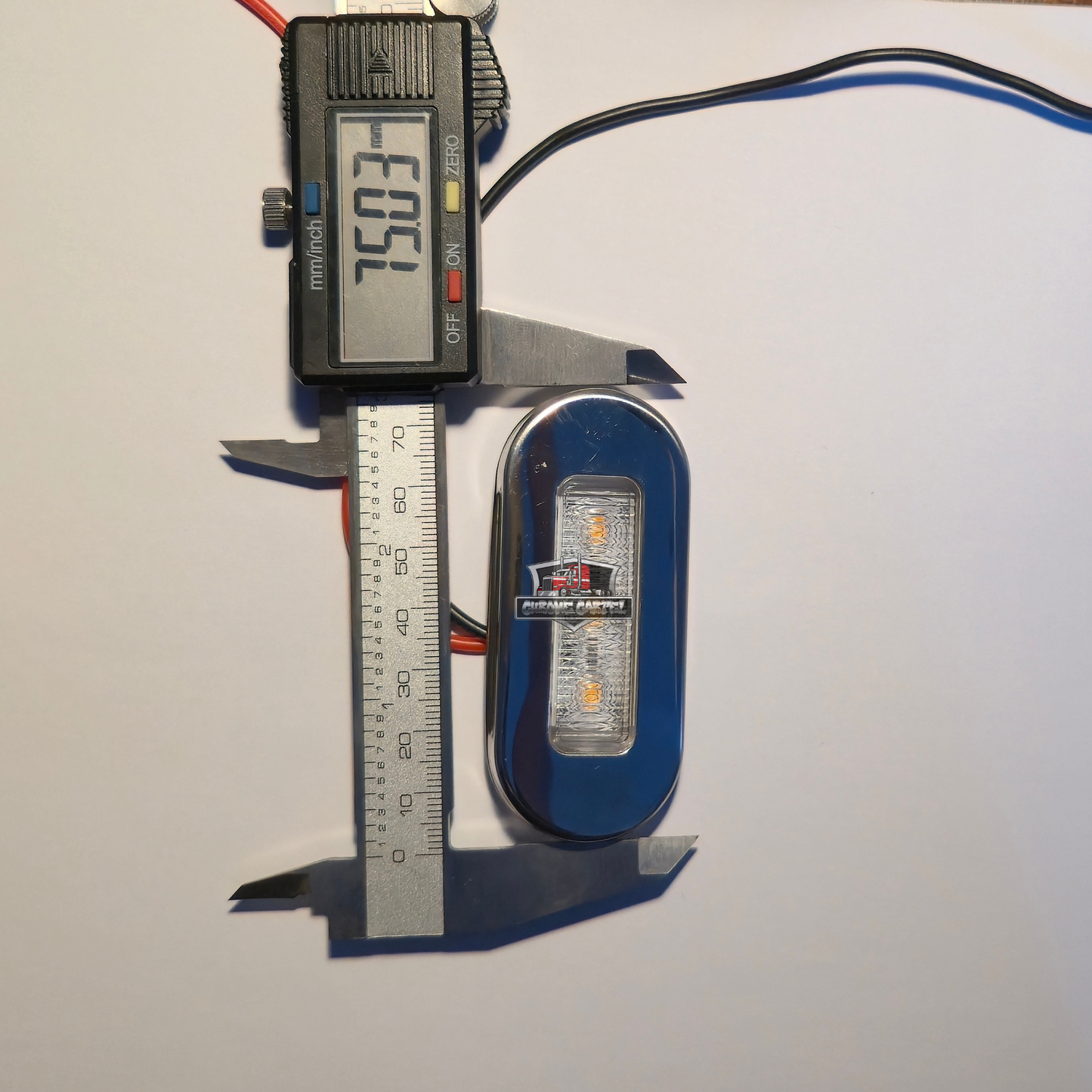 Chrome Bezel 3 Diode Marker Light