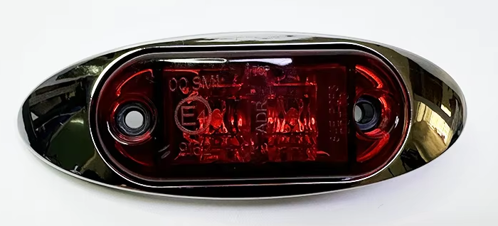 Chrome Oval Truck Side Marker Light