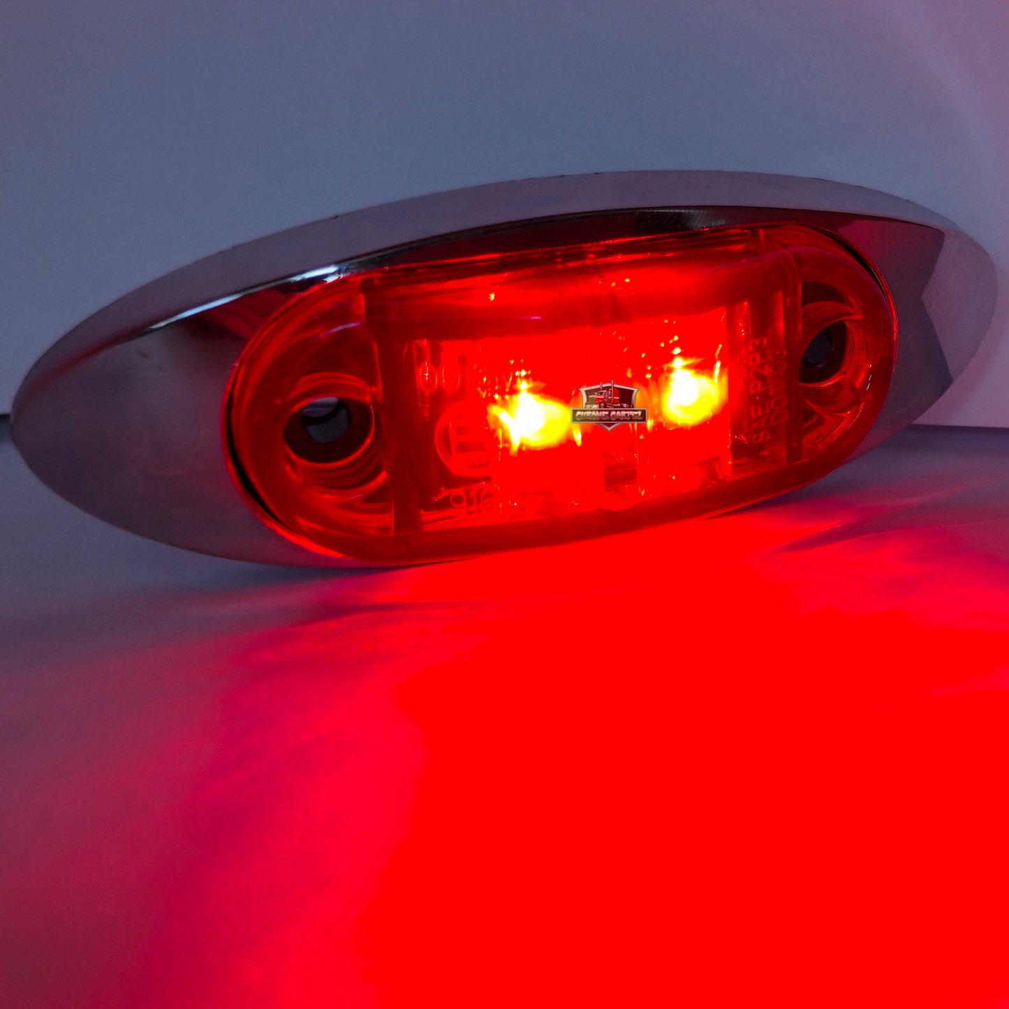 Chrome Oval Truck Side Marker Light