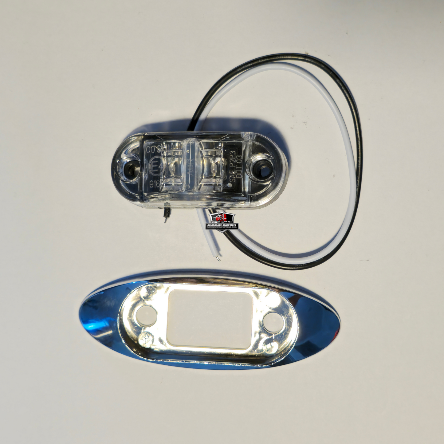 Chrome Oval Truck Side Marker Light