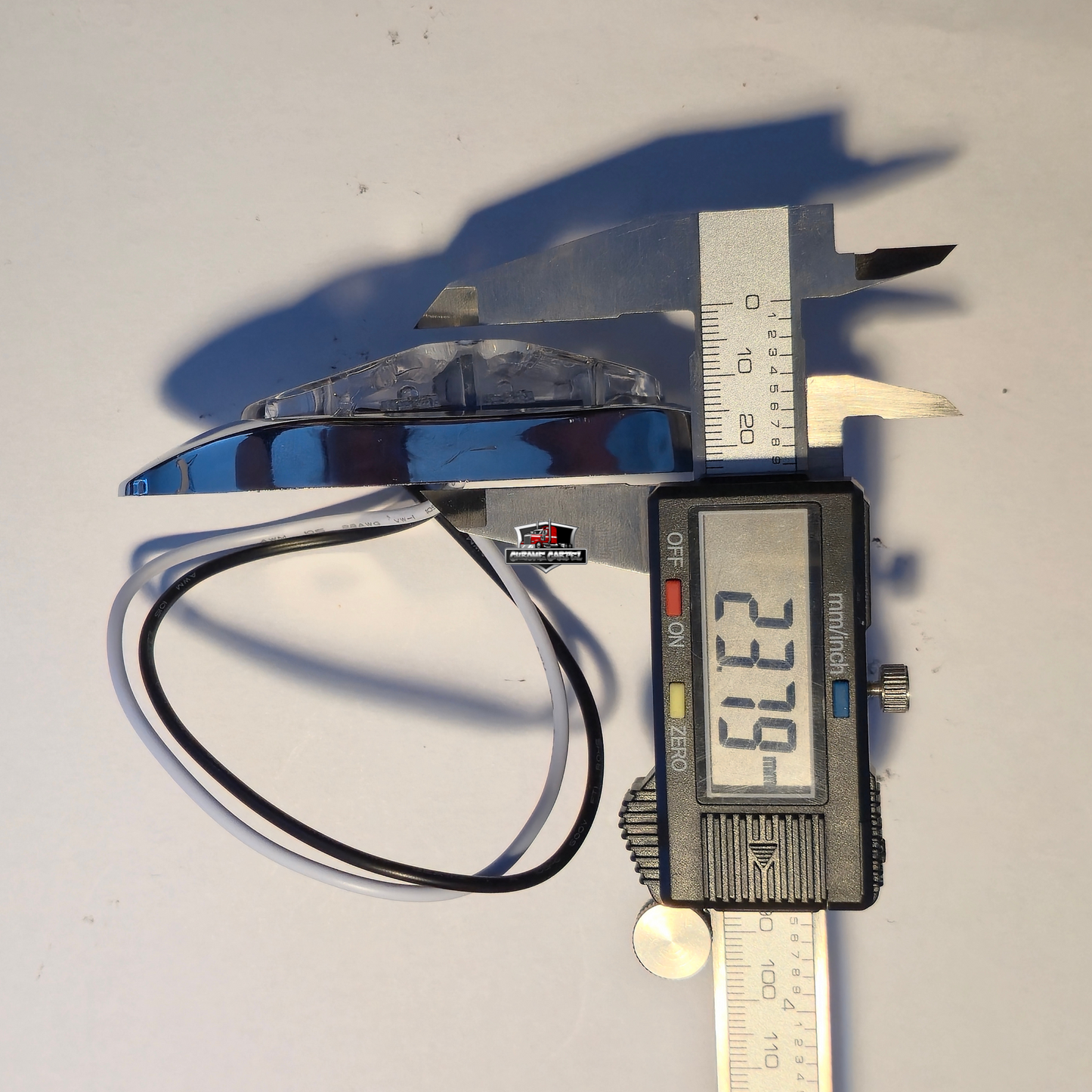 Chrome Oval Truck Side Marker Light