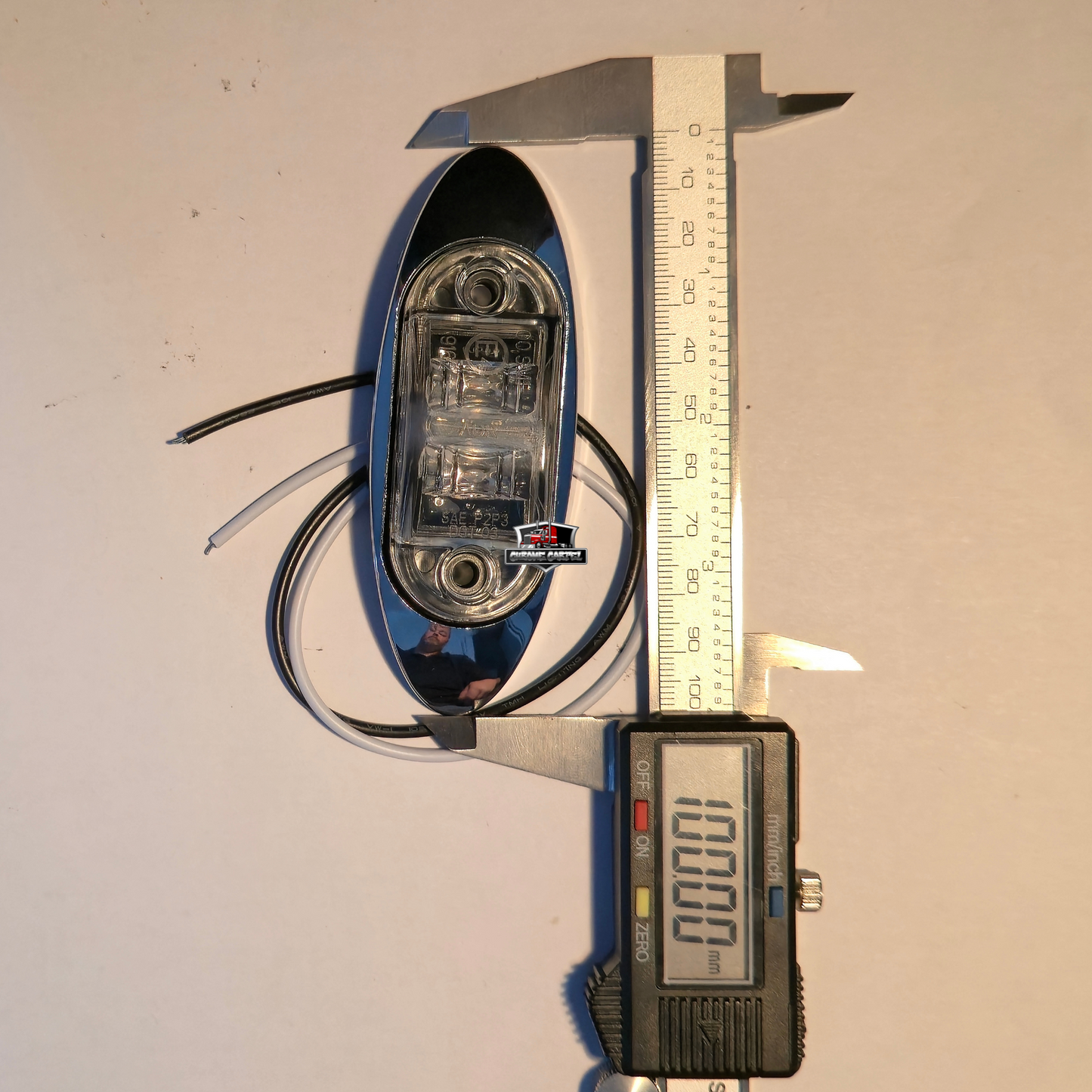 Chrome Oval Truck Side Marker Light