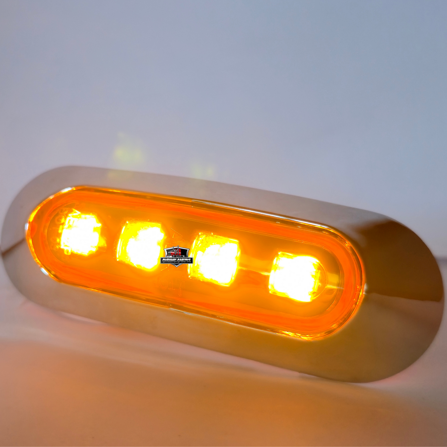 Chrome  Bezel 4 Diode Marker Light