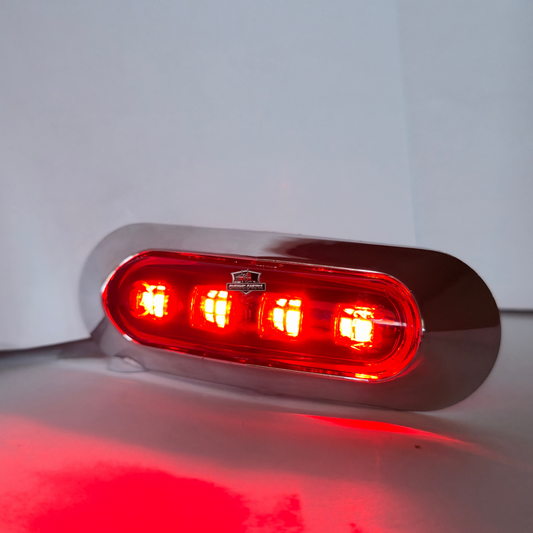 Chrome  Bezel 4 Diode Marker Light