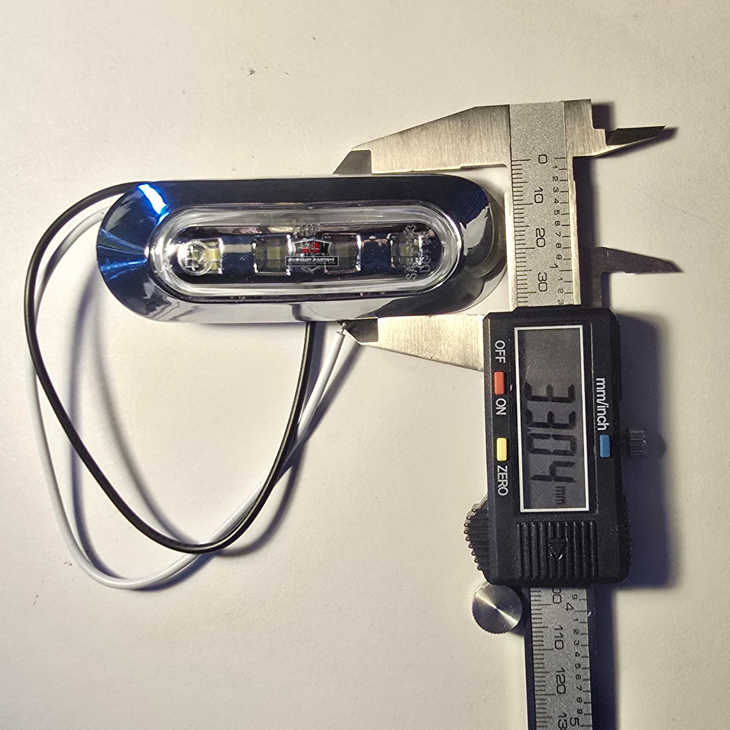 Chrome  Bezel 4 Diode Marker Light