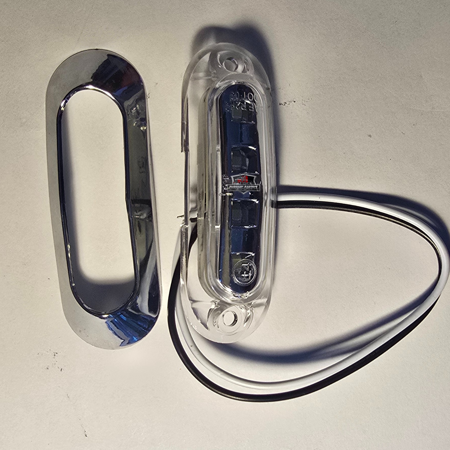 Chrome  Bezel 4 Diode Marker Light