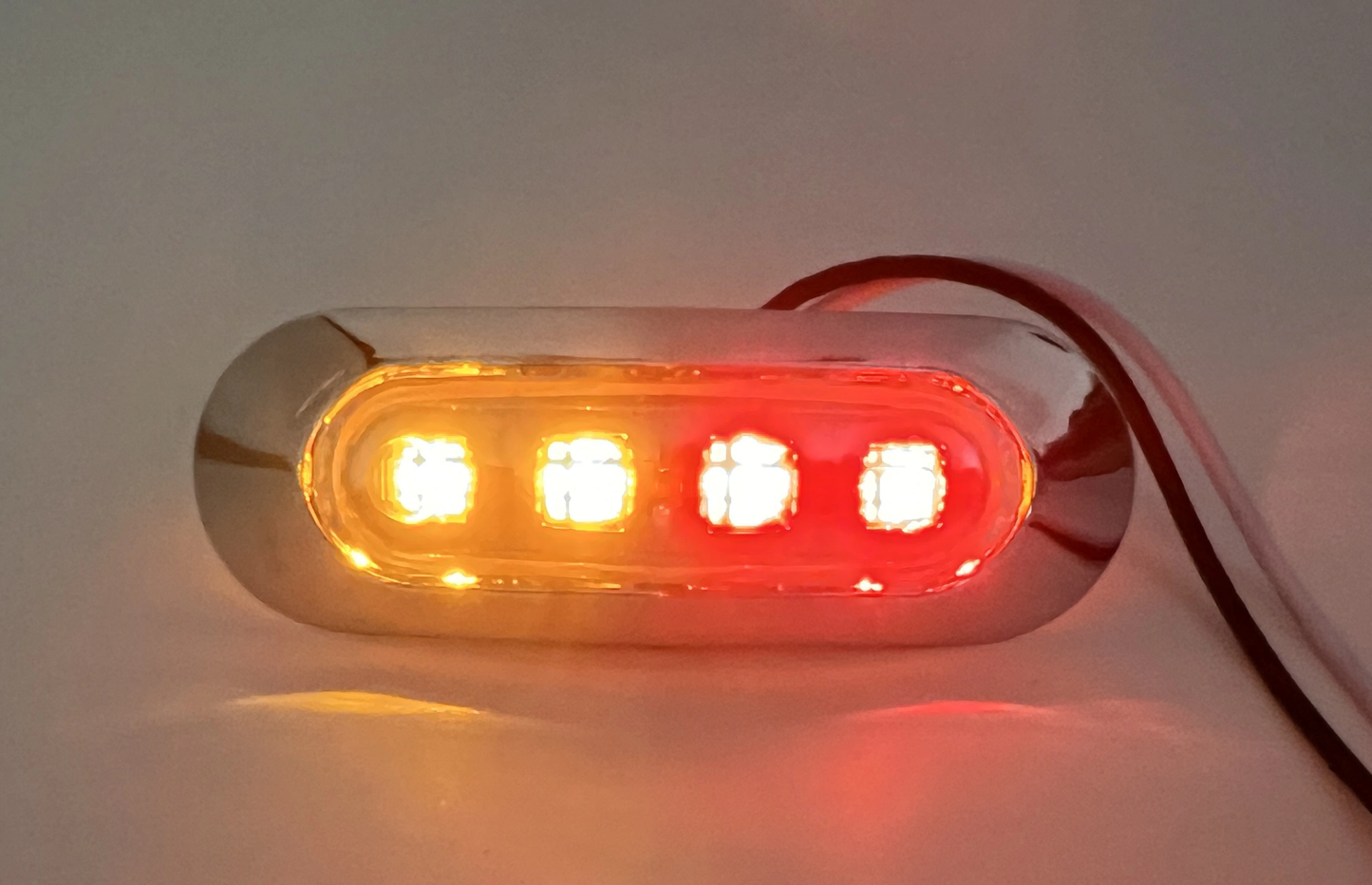 Chrome  Bezel 4 Diode Marker Light