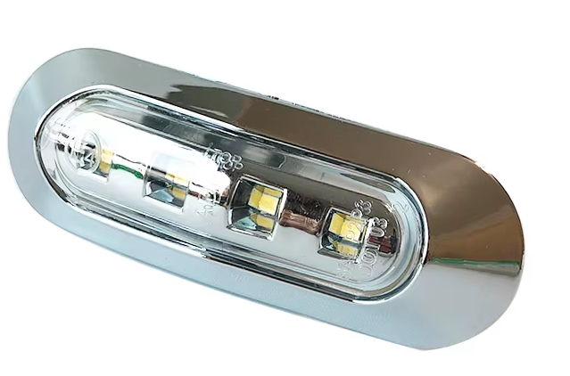 Chrome  Bezel 4 Diode Marker Light