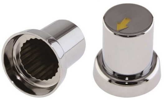 Chrome Wheel Nut Cover - Directional 32mm & 33 mm